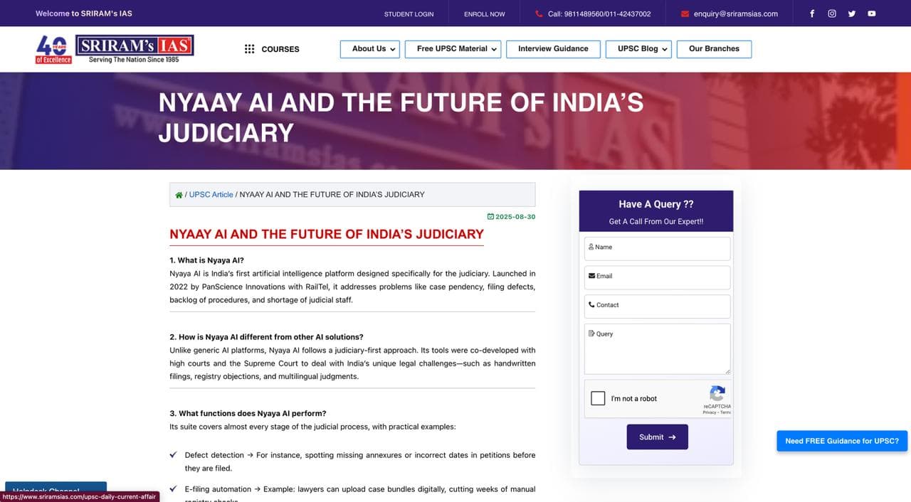 Nyaay AI and the future of India’s judiciary